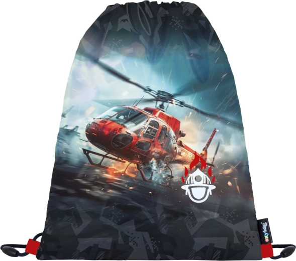 Sacca pratica con motivo dei vigili del fuoco