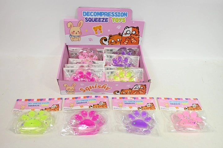 Gniotek zampa – giocattolo antistress da schiacciare, 12 pz in display