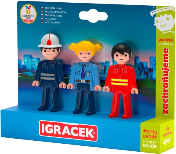 Efko Igráček Trio salviamo – set di personaggi snodabili con accessori