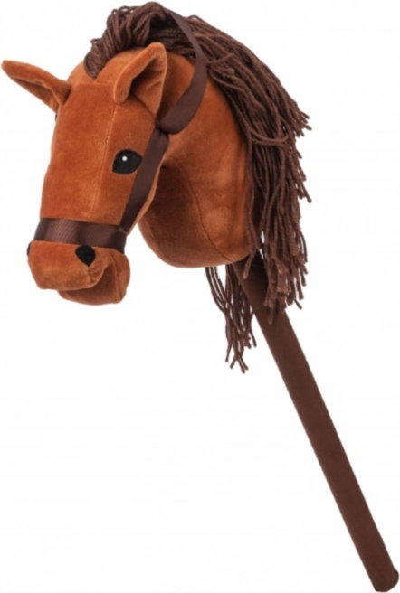 Testa di cavallo su bastone con suono marrone