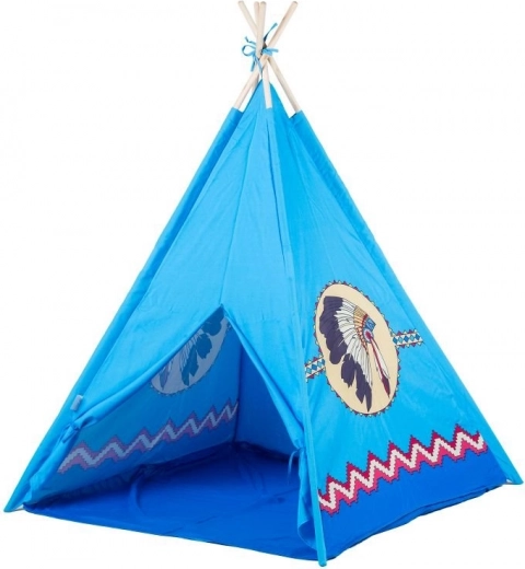 Tenda teepee per bambini con finestra – Blu