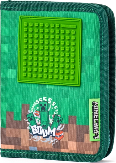 Astuccio scolastico a un piano Pixie Crew & Minecraft con pannello pixel