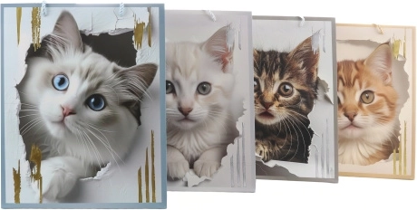 Borsa regalo con motivo a gatto