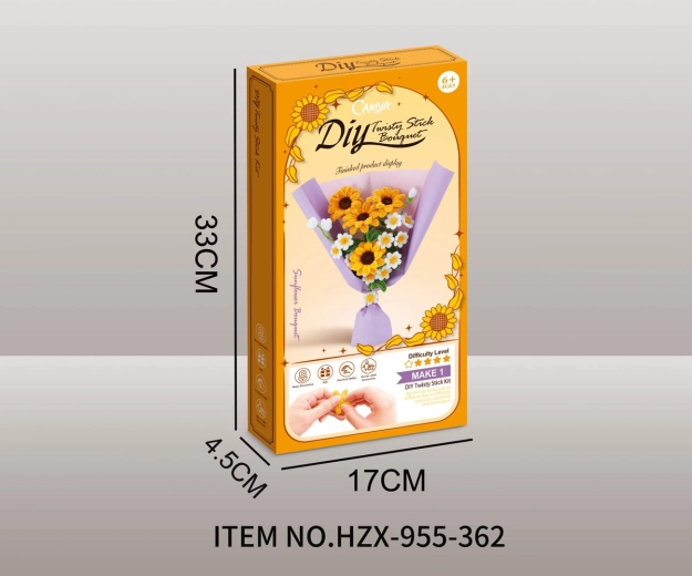 Set di fiori morbidi – crea da solo un mazzo: girasoli gialli