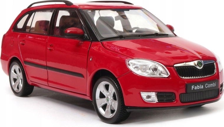 Welly modello di auto in metallo Škoda Fabia Combi II (2009) 1:24 rosso