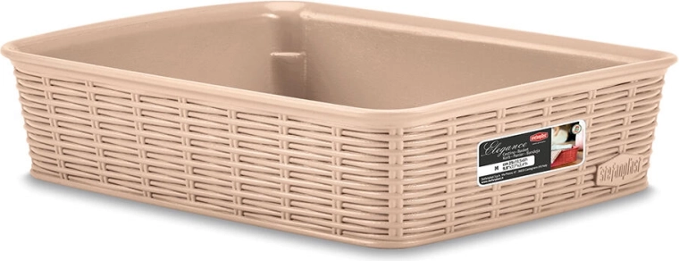 Cestino Elegance beige 25 × 19,5 × 6 cm