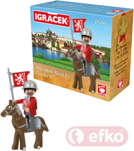Efko Igráček Karel IV. Praga set con cavallo e accessori - 1 pezzo