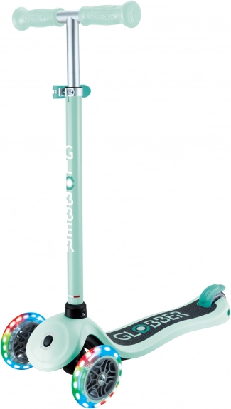 Globber monopattino bambini tre ruote Primo Lights V2 Dark Mint con ruote luminose