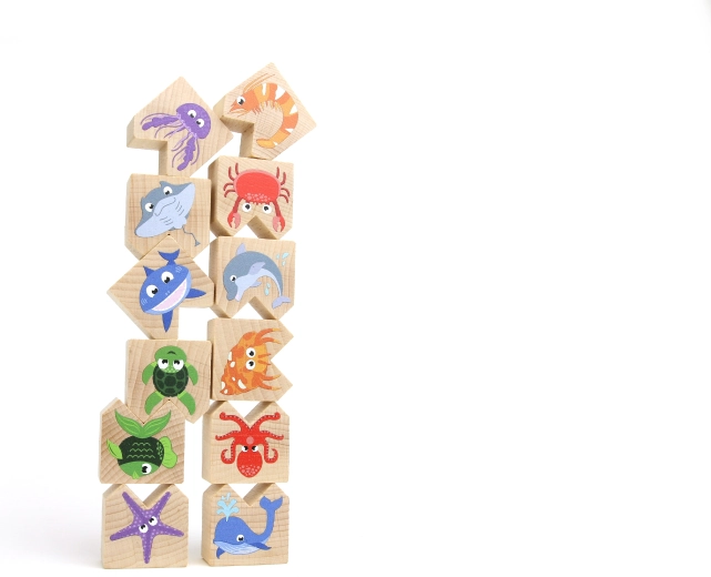 Milaniwood gioco di equilibrio in legno Animali marini