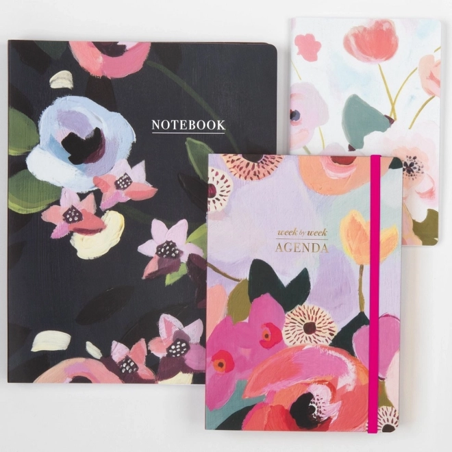 Galison set di taccuini mini con petali dipinti