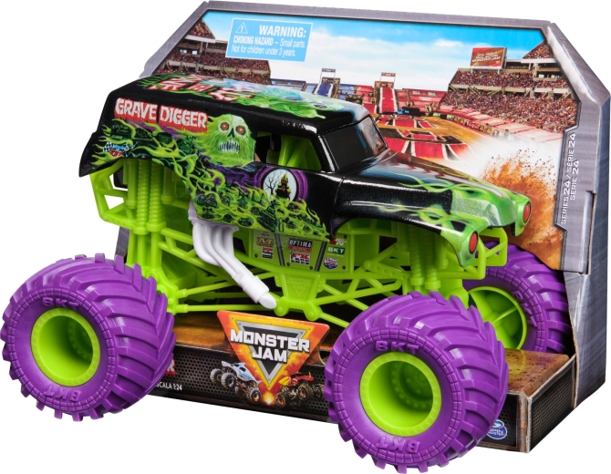 Carrozzeria in metallo con l’iconica grafica Grave Digger