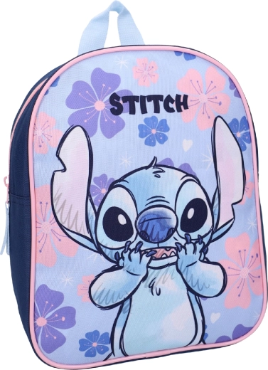 Motivo di Stitch in evidenza e design floreale