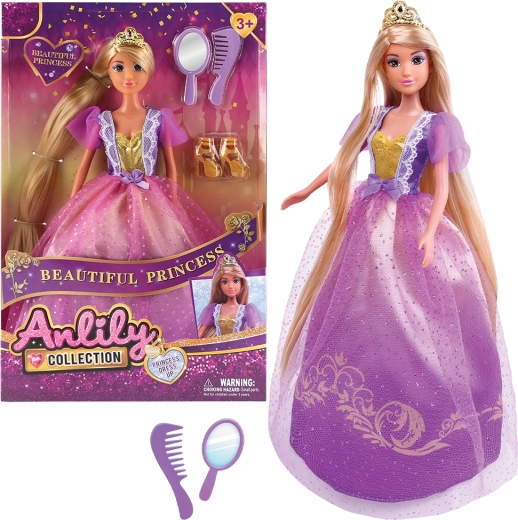 Bambola alla moda con abito da principessa 32 cm