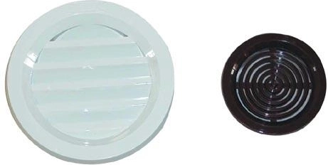 Griglia di ventilazione con rete, diametro 75 mm, marrone