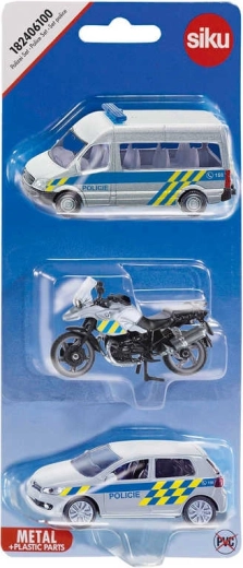 Set di polizia Siku di auto e moto – versione ceca