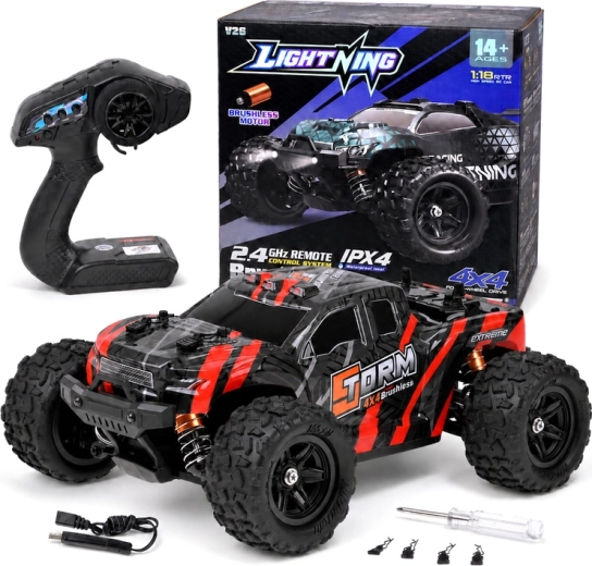 Buggy RC fuoristrada 4x4 2,4 GHz con motore brushless, scala 1:18 - 1 pezzo