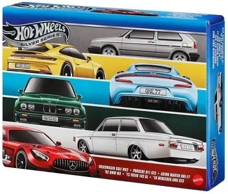 Hot Wheels Silver Series Euro Style - set di 6 modellini di auto