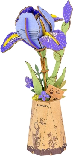 RoboTime puzzle 3D in legno Iris viola