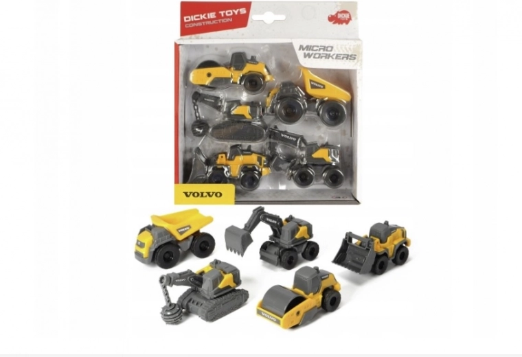 Set di costruzione DICKIE Construction – mix di 5 piccoli veicoli VOLVO