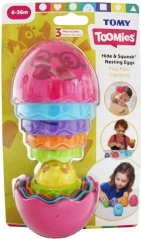 Uovo matrioska TOMY Toomies Hide and Squeak rosa