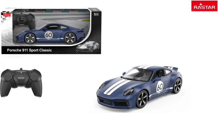 Auto radiocomandata Rastar Porsche 911 Sport Classic 1:16 blu