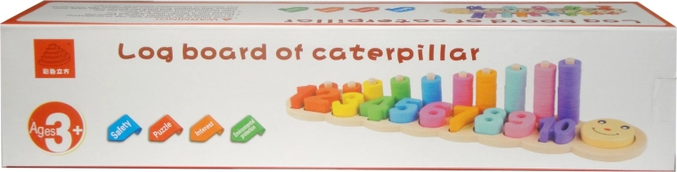Giocattolo educativo in legno con numeri, forme e colori