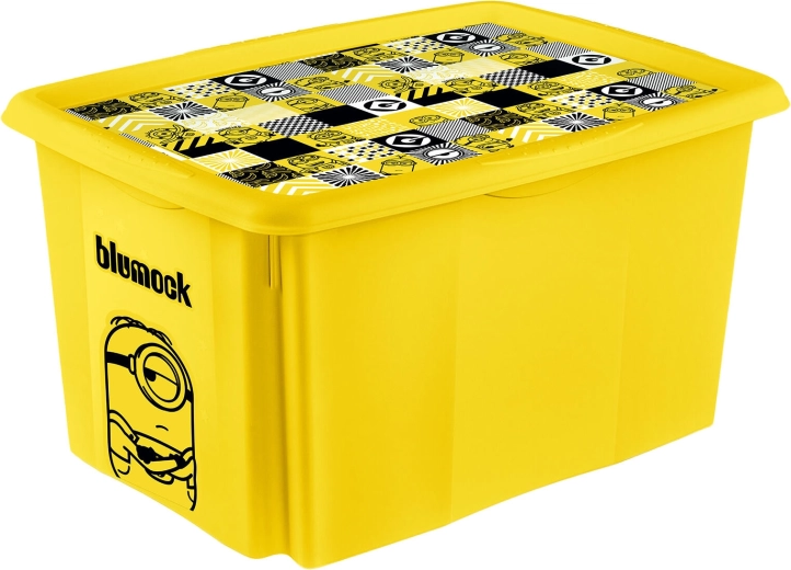 Box contenitore Minions con coperchio 45 l