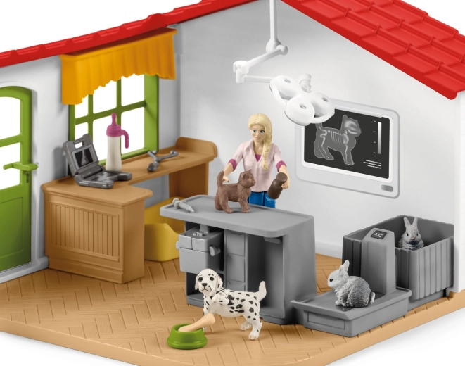 Ambulatorio veterinario realistico con radiografia