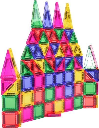 Costruzioni 3D creative con colori vivaci