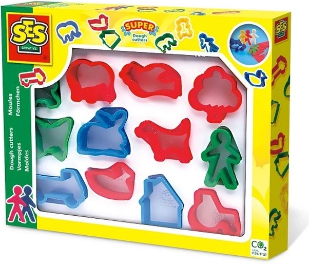 Stampini/tagliapasta in plastica SES per pasta da modellare (12 pz)