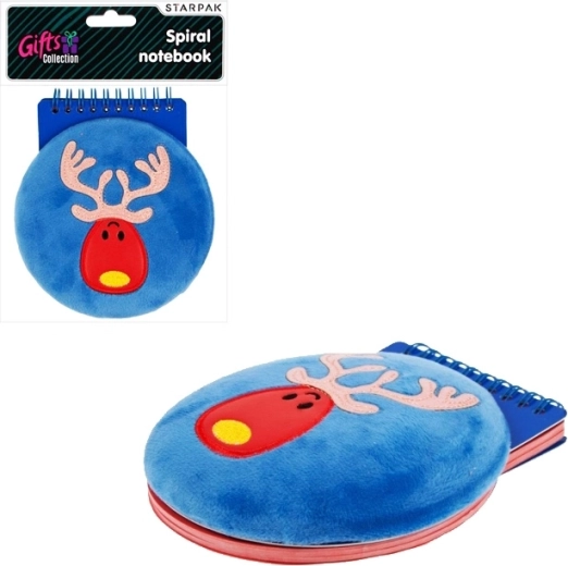 Taccuino di peluche con renna