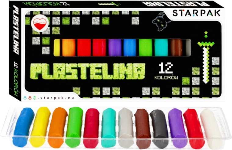 Set di plastilina Pixel – 12 colori