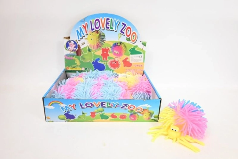 Ragno di gomma luminoso 14 cm (12 pz in box)