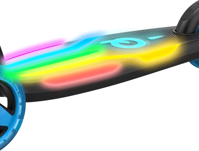 Spettacolo di luci LED nella pedana e nelle ruote