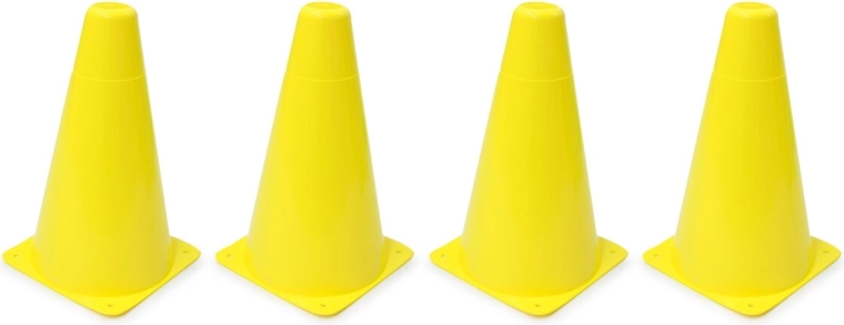Coni da allenamento Jamara (pylons) gialli – set da 4 pz