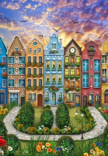 Puzzle Alipson Villaggio Arcobaleno 1000 pezzi