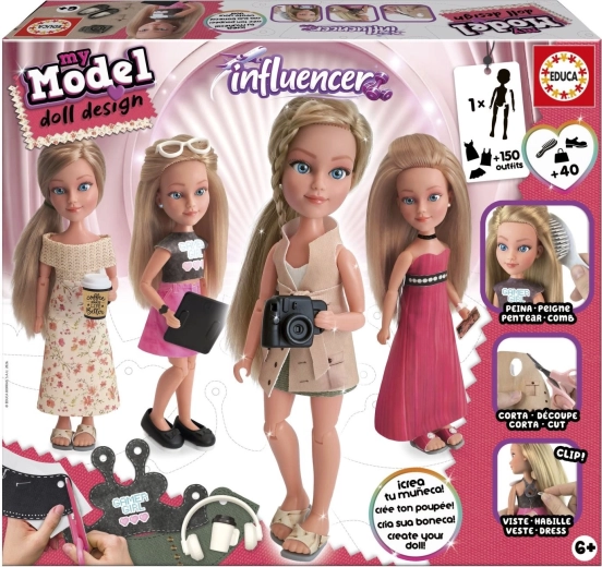 Educa My Model Doll Design bambola – kit creativo influencer