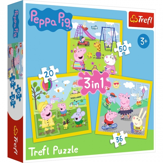 Puzzle 3in1 – PEPPA PIG – La giornata allegra di Peppa