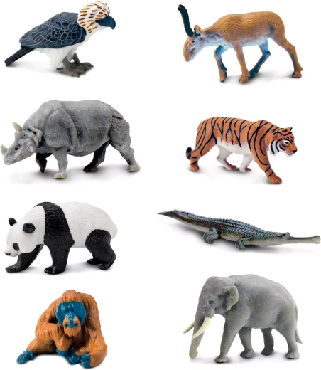 8 animali asiatici dettagliati in un’unica confezione