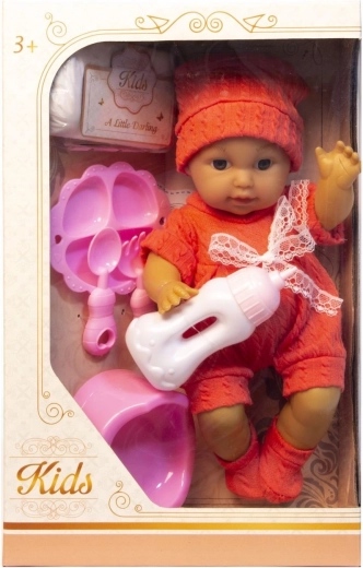 Bambola bebè con accessori, beve e fa pipì - 1 pezzo