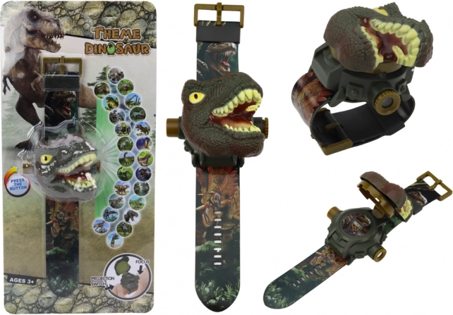 Orologio con proiettore 3D dinosauro Tyrannosaurus Rex 22cm