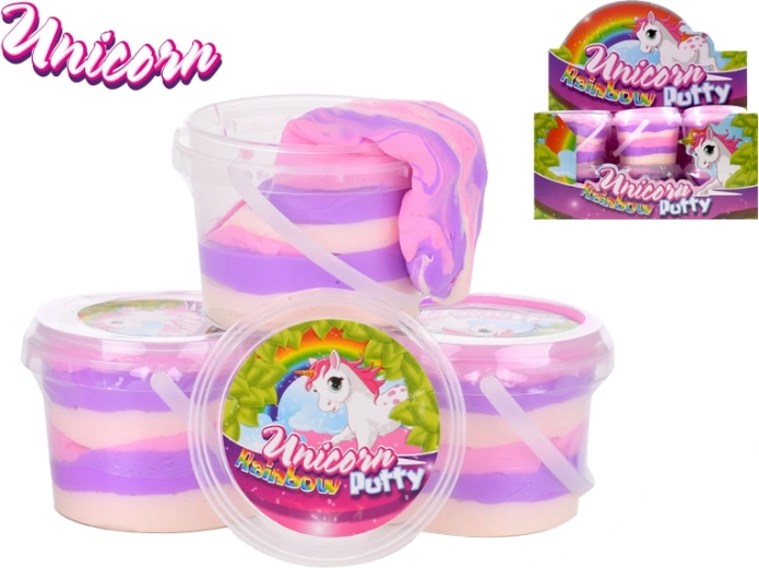 Pasta elastica arcobaleno Unicorno 110 g in barattolo