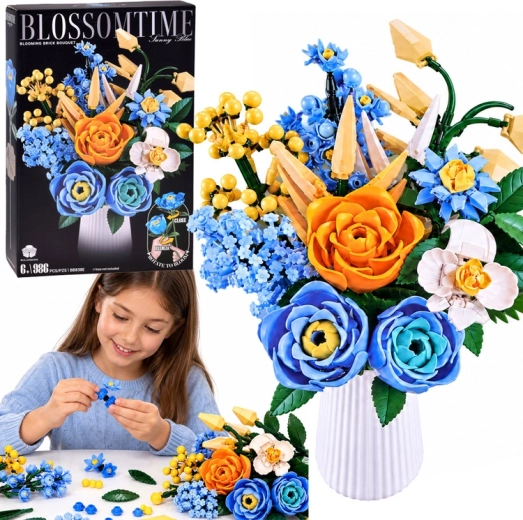 Costruzione di un bouquet di fiori in fiore