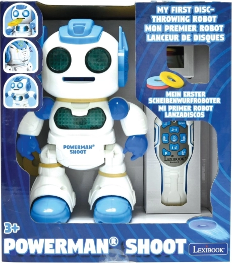 Robot Lexibook multifunzione programmabile con lancio di dischi