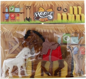 Set cavallini plastica e velluto