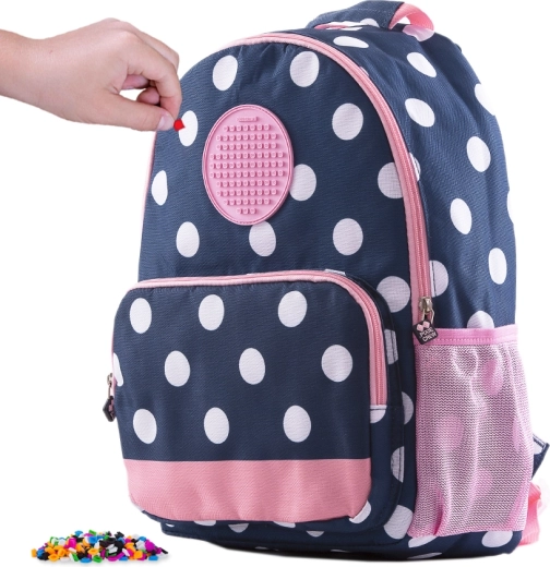 Zaino per il tempo libero Pixie Crew blu con pois bianchi
