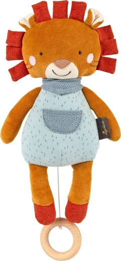 Leone peluche carillon: primo peluche coccolone con meccanismo musicale 30 cm Sigikid