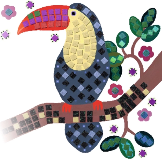 Motivi variopinti di uccellini