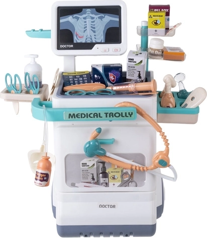 Ricca dotazione da 26 pezzi per il gioco del dottore