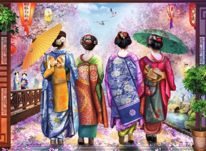 Puzzle RAVENSBURGER Tra gli alberi in fiore 500 pezzi